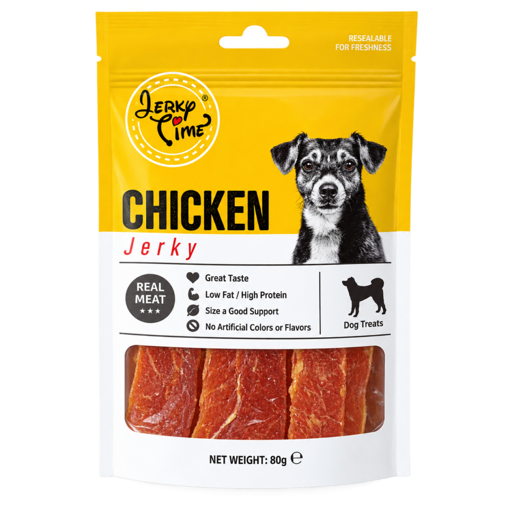 Jerky Time Chicken Jerky – лакомства за кучета с пилешко филе 80 г